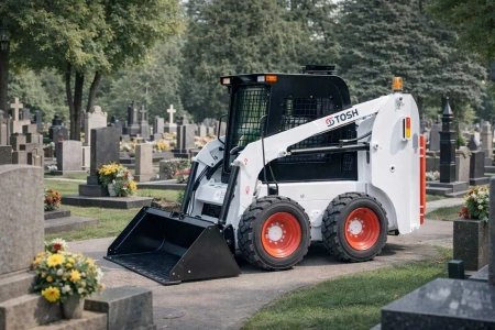 Meccanizzazione dei cimiteri – come scegliere la pala compatta giusta per la manutenzione e la gestione cimiteriale