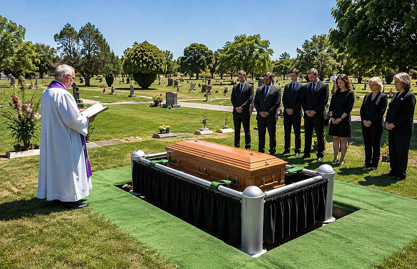 Calare la bara nella fossa con dignità – a mano o con il calaferetri elettrico?