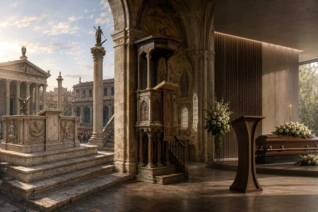 Dai rostri del Foro alla sala del commiato – storia culturale del leggio funebre