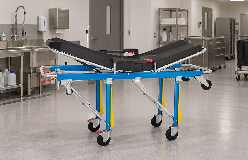 Con i piedi davanti. La barella sulla soglia di casa – dalla lettiga romana alle ambulanze volanti fino alla barella per ambulanza modello 3KB