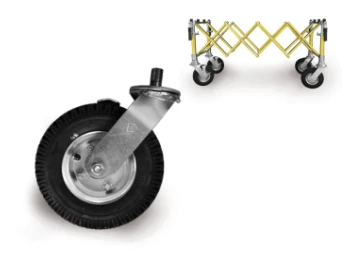 Ruota per carrello estensibile portaferetri