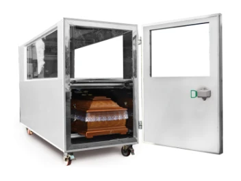 Catafalco refrigerato con parte in vetro