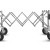 Carrello STANDARD portaferetri pieghevole, ARGENTO
