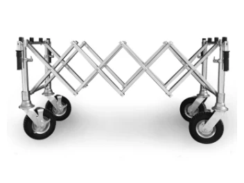 Carrello PREMIUM portaferetri pieghevole, ARGENTO