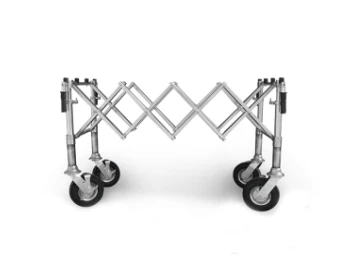 Carrello pieghevole PREMIUM color argento, con RIALZO