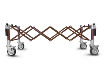 Carrello portaferetri pieghevole COMPACT, ruote piccole, MARRONE