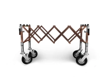 Carrello pieghevole PREMIUM color marrone, con RIALZO
